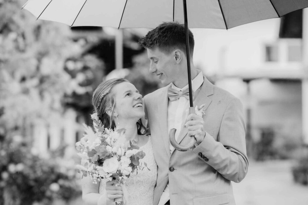 Hochzeitsfotografie im Regen